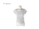 Cosy U-Neck Layered Cap Sleeve Wool Short Sleeve Knit