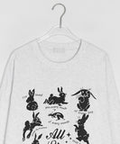 [unisex] Jellyto Rabbit Printing Over Long Sleeve Tee