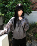 Timel See-through Windbreaker Zip-Up