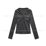 Mono multi-stripe slim hoodie