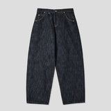 Dove raw fabric balloon wide pants