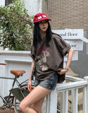 Bello Crop Print Short Sleeve T-shirt