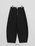 Kimri Button Cotton Balloon Wide Pants