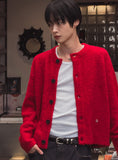 [LANARCH] Boucle Round Neck Cardigan