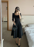 Newvier Heart Neck Puff One Piece