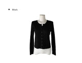 Noban Simple Ribbed Half Crop Knit Cardigan