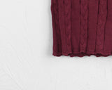 Killlove Vintage Lace Deep U-Neck Crop Short Sleeve Knit