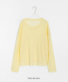 Byulo Basic Summer Linen Long Sleeve Tee