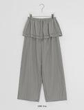 Hyuk Nylon Tiered Banding Skirt Pants