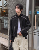 Baden Suede Belted Biker Jacket