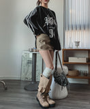 Pou Zipper Utility Pocket Skirt Pants