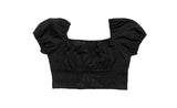 Taru Ribbon Lace Crop Blouse