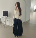 Wide Banding 4-Season Side Cut Cotton Pants