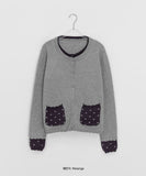 Svet Color Matching Dot Layered Knit Cardigan