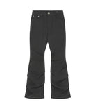 Shirring bootscut pants