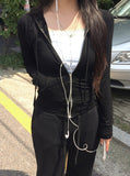 Shimo See-Through Slim Hood Zip-up
