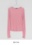 Nohidi Tencel Layered Loose Fit Long Sleeve Tee