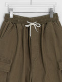 [unisex] Garaki Banding Cargo Cotton Bermuda Pants