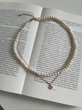 Clover pearl earring