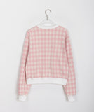 Coco Round Check Crop Cardigan