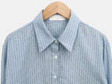 KN Crop Stripe Slim Shirt