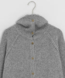 Hideout Raglan High Neck Knit Cardigan