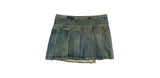 Qwerty Denim Pleated Mini Skirt