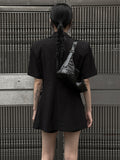 Tabarin wrap one piece short sleeve jacket