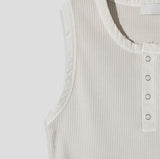 Keene Pigment Henley Neck Ribbed Sleeveless