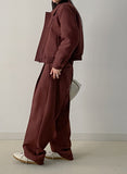 [unisex/FW] Adjust One-Tuck Wool Wide Slacks