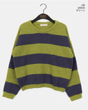 Keing Poyong Boucle Stripe Round Knit