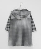 [unisex] Kanbilli Check Over Hooded Short Sleeve Shirt