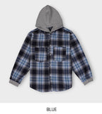 Anderson Check Layered Hood Zip Up
