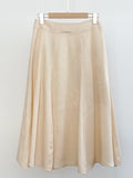 Jemu Satin Flare Midi Skirt