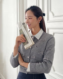 Laty Round Ribbon Cardigan