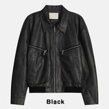 Cairo zipper leather jacket