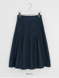 Dekin Shirring Banding Midi Skirt