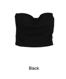 Leila Ribbed Crop Tube Top (with Cap)