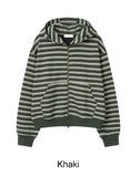 Lian Stripe Crop Hood Zip-Up
