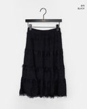 Lemin Frill Lace Long Skirt