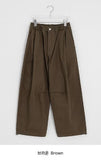 [unisex] Dalkas Pintuck Cotton Banding Wide Pants
