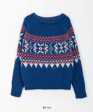 Clan Wool Nordic Snowflake Round Knit