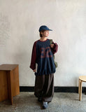 [BAONHAUS] Degins Line Color Matching Track Banding Wide Pants
