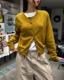 [U-BASIC/wool30%] Autumn Daily Round Cardigan