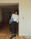 Crease Suede Overfit Shirt