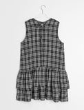 Tekoi Check Tiered Frill Midi One Piece