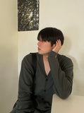 Summer drop line button detail mix cardigan