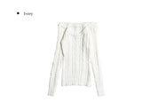 [A/M] Selling Off-Shoulder Cable Knit T-shirt