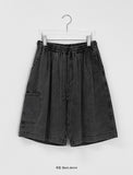 [Unisex] Katrin Washing Denim Banding Bermuda Pants