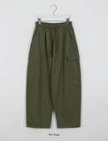 [unisex] Ranwoo banding wide cotton balloon cargo pants